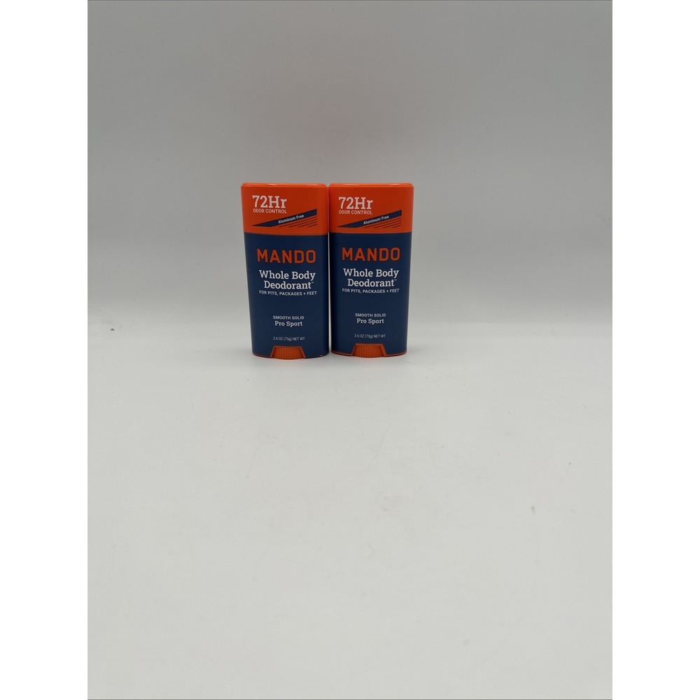 Mando Whole Body Deodorant Smooth Solid Pro Sport Scent 2 Pack